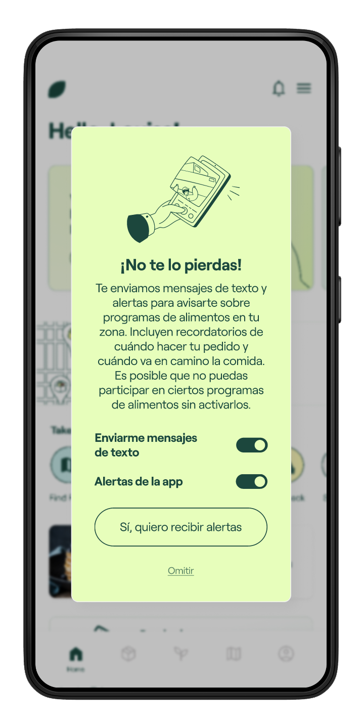 Pantalla de notificaciones
