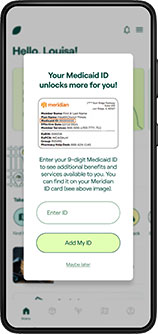 Enter Medicaid ID screen